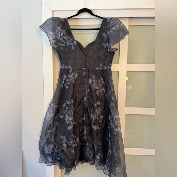 Lulu's Black Floral Midi Dress - Picture 3 of 3